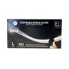 Mira Pak Black Nitrile Disposable Gloves 4 Mil Food-Safe, Latex