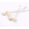 5Pcs White DIY Crafts Projects Wool Ball Brush Leather Dye