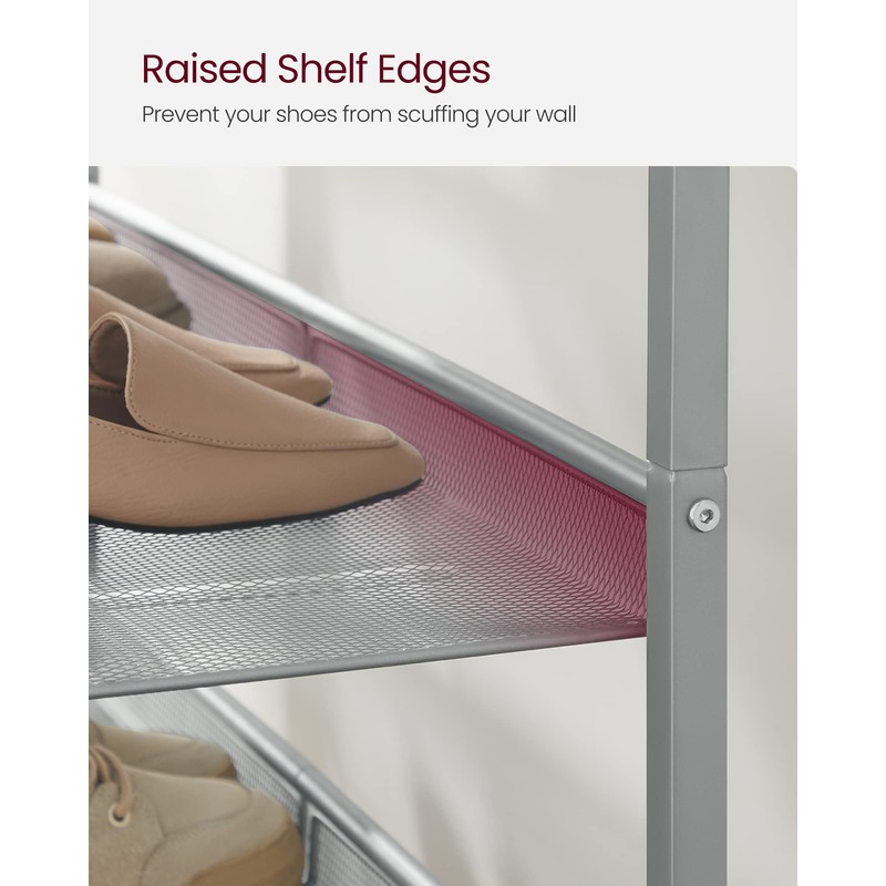 VASAGLE Shoe Rack for Entryway, 5-Tier Shoe Rack Organizer with