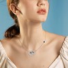 OHAYOO - Collar gótico de plata de ley 925 con