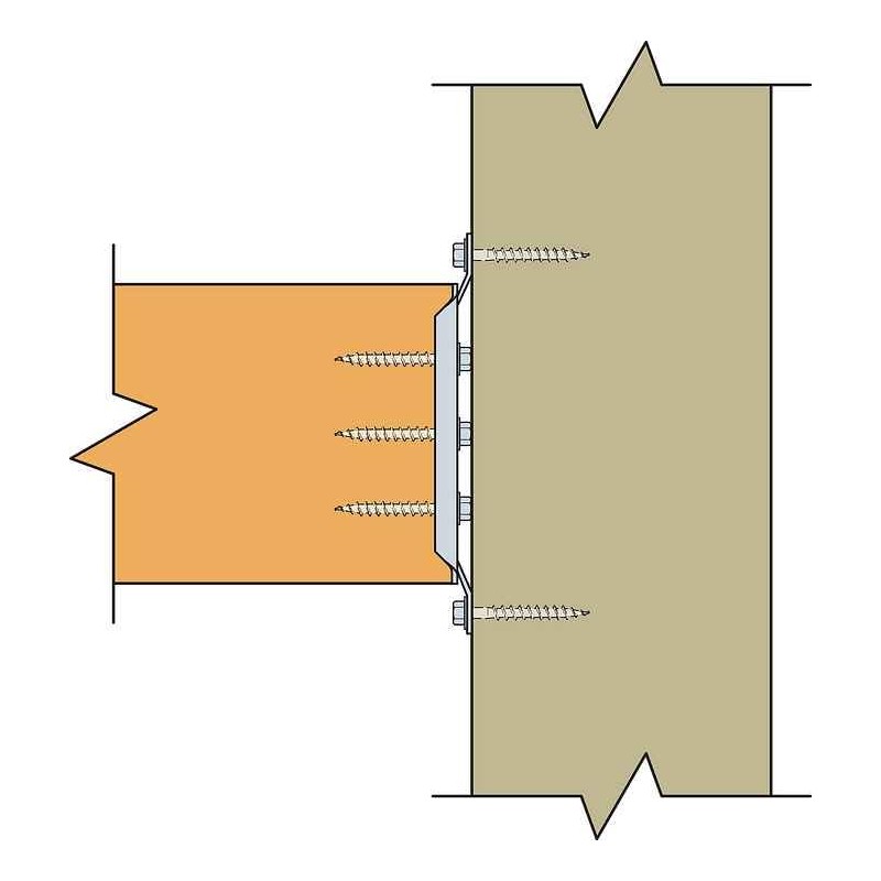 Simpson Strong-Tie FBFZ - ZMAX Galvanized Flat Rail Fence Bracket