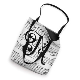 Music Monogram Initial of Capital Letter M Tote Bag