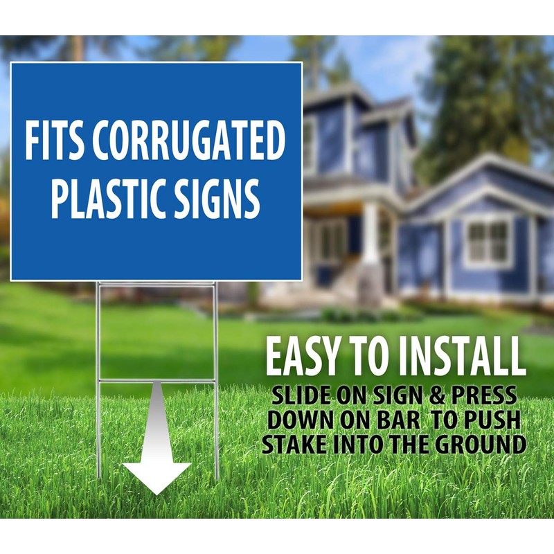 Sturdy Metal Wire Step Stake Frame for Yard Signs -