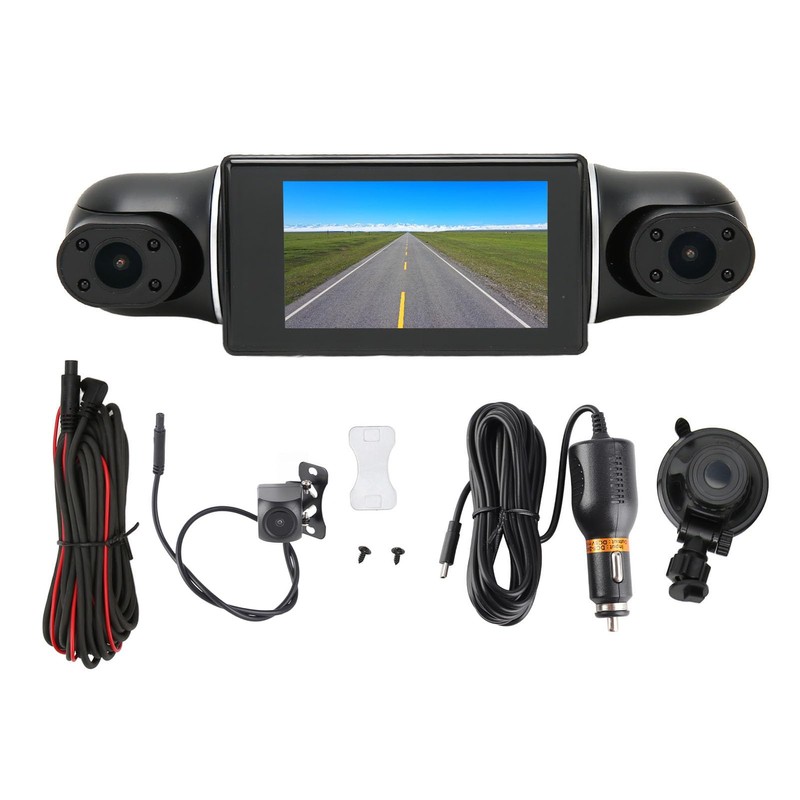Dash Cam Front and Rear, 4 Channel Camera Car Recorder