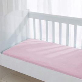 Dudu N Girlie Chicco Next to Me Crib Sheets Fitted 51 x 85 | Nexttome Crib Sheets | Hypoallergenic Toddler Bed Sheet Breathable Easy Care | Junior Bed sheets (Pack of 2, Pink)