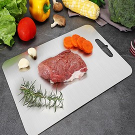 Titanium Cutting Board,100% Pure Titanium Cutting Boards for Kitchen, 2025 New Double Sided Food-Grade Chopping Board for Cutting Meat Vegetable Fruit (18"L x 12"W)