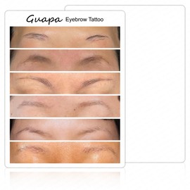 Guapa Eyebrow Tattoo Training Skin – Color Printed Silicone Practice Pad with Realistic Brow Patterns – Double-Sided for Sketching & Microblading Skill Building (Eyebrow color printing#1-3PCS)