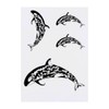 4 x 'Orca Whale' Temporary Tattoos - Water Resistant, Skin-Safe,