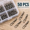 50-Pack Size 10 Duo-Lock Snap Swivels, 20mm 11kg Stainless Steel