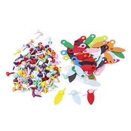 Perfeclan 100x Mini Brads 100x Picture Frame Turn Buttons Crafting Assorted Colors Paper Fasteners for Photos Paintings DIY Album Frame
