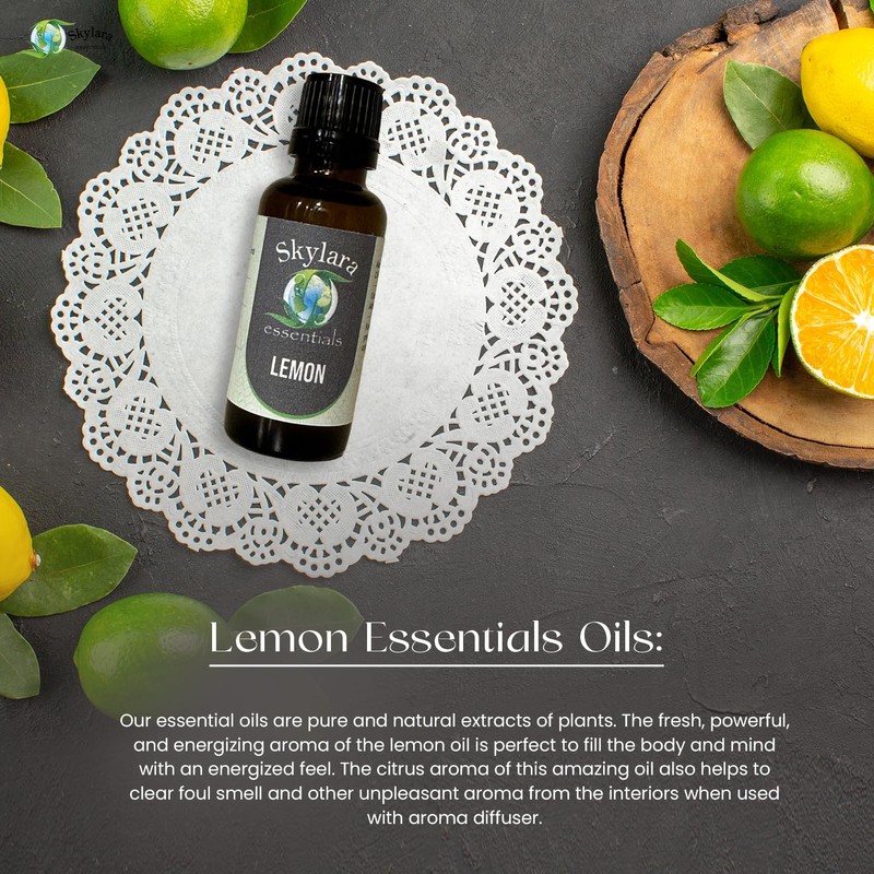 Skylara Essentials Skylara Essentials Organic Lemon Essential Oil for Calming