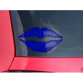 Lips Decal 9x5.5 Solids Collection Royal Blue