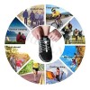 Ajustable Elasticas Deporte Cordones Niños Y Adultos 4 Pzas Negro/gris/blanco/verde