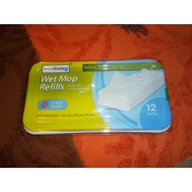 TRUELIVING WET MOP REFILLS FRESH SCENT  FOR SWIFFER SWEEPER 12 CT DISPOSABLE