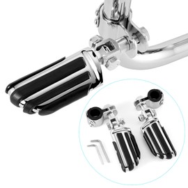Motorcycle Highway Foot Pegs Motorcycle Highway Pegs Foot Rest Compatible with Harley Road King Street Glide Honda Suzuki Yamaha with 1"(25mm), 1 1/4" (32mm), 1 1/3" (34mm) Engine Guard