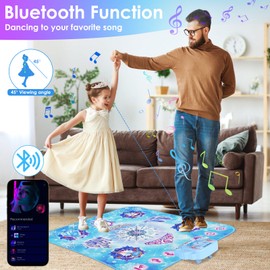 GuKKK Dance Mat Children's Toy Gifts 3-12 Years, Dance Toy Gift for Children Girls, Music Mat Dance Mat with Bluetooth, Christmas Birthday Toy from 3 4 5 6 7 8 9+ Years Girls