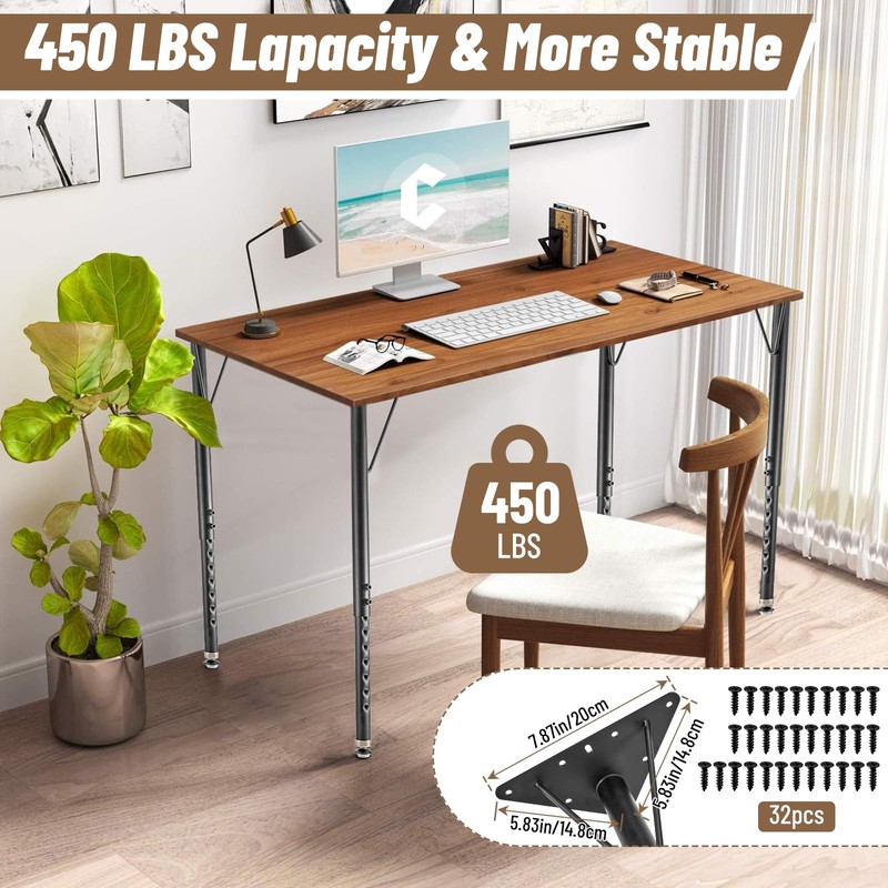 Pilida Adjustable Table Legs 19-30 Inch,Heavy Duty Steel Furniture Legs