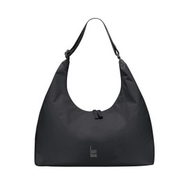 GOT BAG Shoulder bag T-shape bag, handbag made of recycled nylon, Black (Medium)