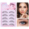 Natural Clear Band False Eyelashes Wispy Faux Mink Lashes Cat