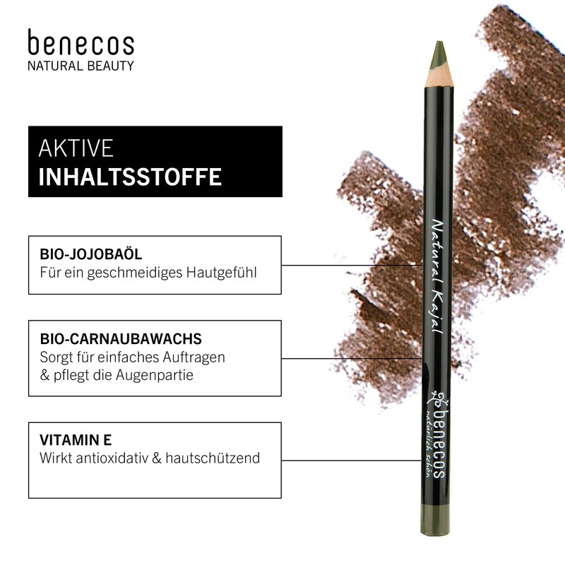 Benecos Natural Kajal, Olive, 1.13 g