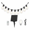 33ft Solar String Lights with 10H Auto On/Off Sensor, Warm