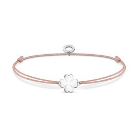 THOMAS SABO Women's Silver Bracelet of 20cm, Sterling Silver Nylon, No Gemstone