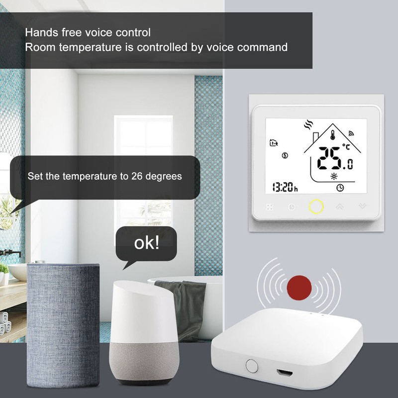 Intelligent Thermostat Mobile App Voice Control Electric Heating Thermostat Remote