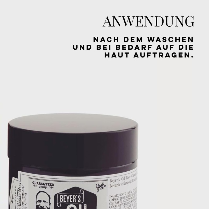 Beyer's Oil Verbena Face Cream 60 ml - 100% Natural