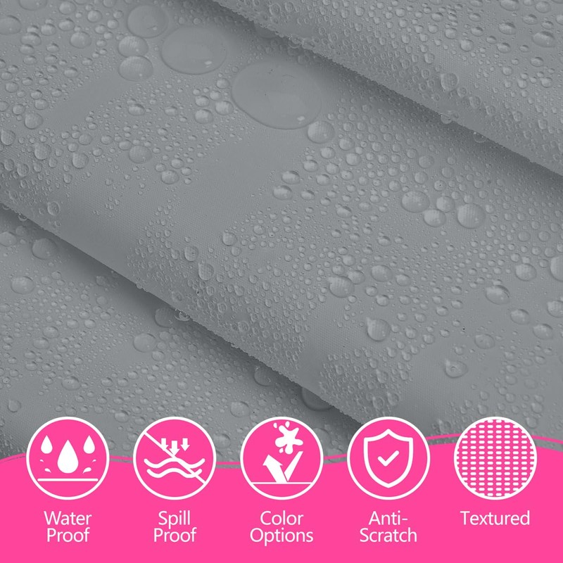 Hereisa Disposable Plastic Tablecloth Silver 54x108 Inch, 5-Pack Waterproof Rectangular