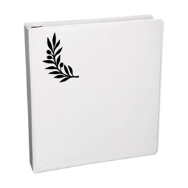 Bargain Max Decals Olive Branch Silhouette Decal Notebook Car Laptop 5.5" (Black)