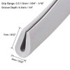 sourcing map Edge Trim U Seal Grey Rubber Plastic U