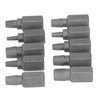 10Pcs Damaged Screw Extractor Hex Bolt Stud Remover Removal Tool