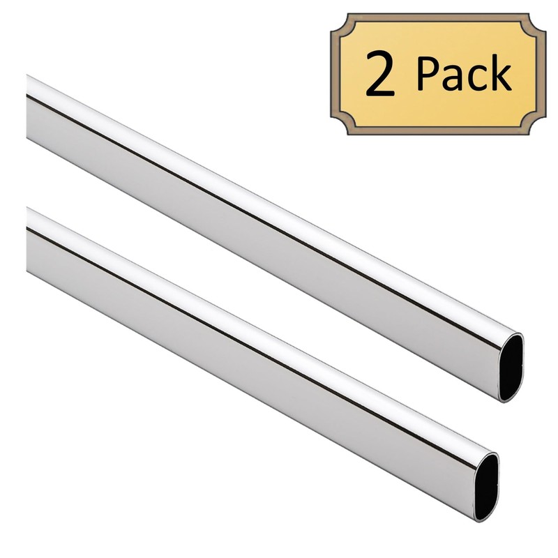 60" Oval Closet Rod (15mm x 30mm) | 2 Pack