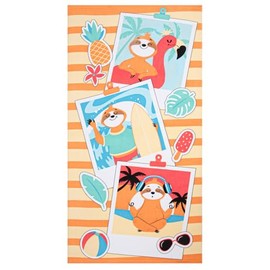 Safdie Beach Towel Oversized. Outdoor Blanket Beach Essentials. Quick Dry Towel Ideal for Beach Games. Microfiber Picnic Blanket for Vacation, Pool, Camping Sloth Vacation