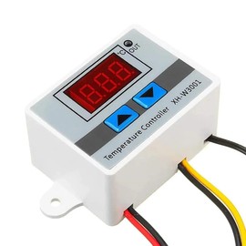 W3001 Digital LED Temperature Controller Thermostat Switch Probe Thermometer Thermostat Sensor 12V/24V/110V/220V (12V)