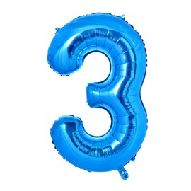 Large Number 3 Balloons,40 inch Number Balloons for Birthday Graduation Wedding Anniversary Celebration Party Decorations (Blue)
