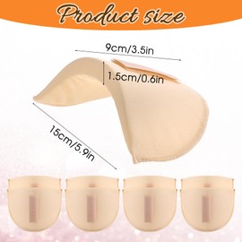 Ptwola Ptwola 4 Pairs Set-in Shoulder Pads 1.5cm(0.6in) Thickening Foam Sponge Pads Breathable Sloping Shoulder High Low Shoulder Enhancer Sewing Supplies for Men Women Clothing Suit T-Shirt Blazer