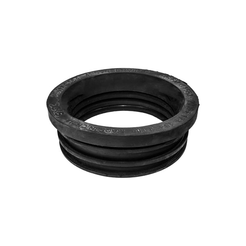 DEKS J-Tite Service Weight Soil Gasket - 4"", Black