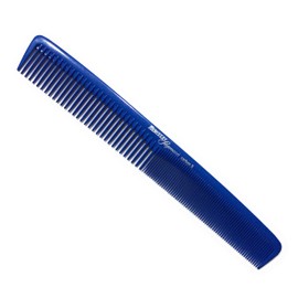 Hercules Sägemann HS C5 Carbon 5 Professional Hair Cutting Comb Blue Hair Comb (Anti-Static) Carbon Comb with 2 Teeth Fine + Coarse, 7 Inches, Hair Comb (5b)
