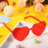 Maxdot 5 Pcs Summer Heart Shaped Sunglasses Rimless Heart Glasses