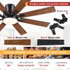 Mpayel Ceiling Fans with Lights, 52 Inch Low Profile Flush