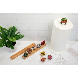 Holiday Kitchen Decor - Unique Paper Towel Holder - Interchangeable Seasonal Decorations - Summer Paper Towel Stand (All Season Paper Towel Holder with 9 Holiday Tops and 2 Top Organizers)