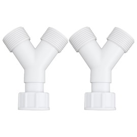 SG Store 2pcs Y Piece Splitter Connector 3/4 Water Pipe Diverter Connector for Washing Machine Dryer Dishwasher