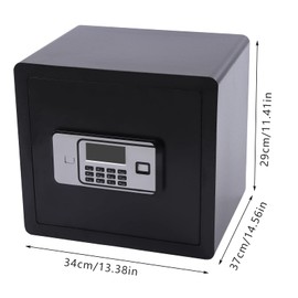 Safe Box with Key, Digital Security Home Safe,Cabinet Safe for Money Cash Documents, with Electronic Keypad, Removable Shelf for Office Hotel House Business