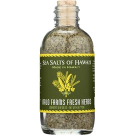 Sea Salts of Hawaii Farm Fresh Herbs Flavored Hawaiian Sea Salt, 4 Ounce Bottle - Made in Hawaii