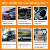 Storystore Universal Automotive Door Seal Strip D-Shape Self-Adhesive Weather Stripping