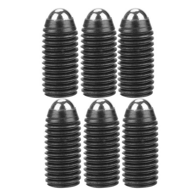 10 Pieces M12 Carbon Steel Thread Ball Black Spring Plungers