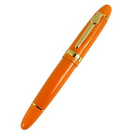 Jinhao 159 Big Heavy Barrel Medium Nib Fountain Pen with Golden Clip - Orange