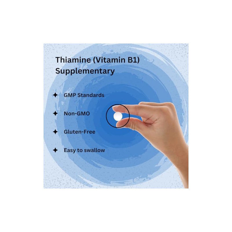 Vitamin B1 Thiamine 100mg 100 Vegetarian Tablets - High Strength