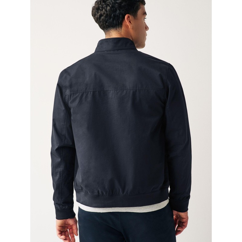 NEXT Harrington Waterproof Jacket with Check Lining, navy blue, XXL